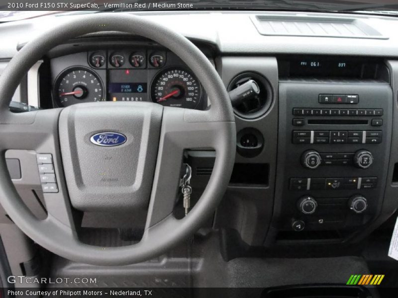 Vermillion Red / Medium Stone 2010 Ford F150 STX SuperCab
