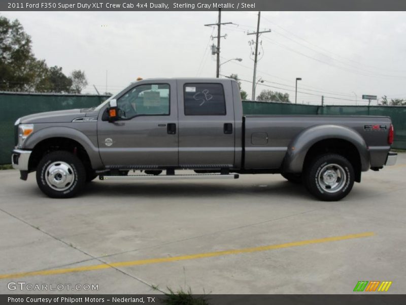 Sterling Gray Metallic / Steel 2011 Ford F350 Super Duty XLT Crew Cab 4x4 Dually