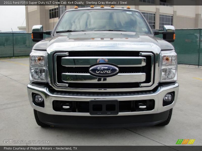 Sterling Gray Metallic / Steel 2011 Ford F350 Super Duty XLT Crew Cab 4x4 Dually