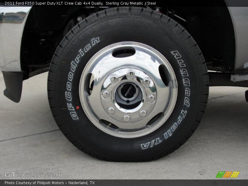 Sterling Gray Metallic / Steel 2011 Ford F350 Super Duty XLT Crew Cab 4x4 Dually