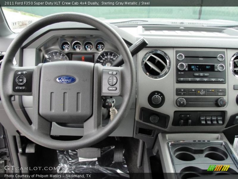 Sterling Gray Metallic / Steel 2011 Ford F350 Super Duty XLT Crew Cab 4x4 Dually