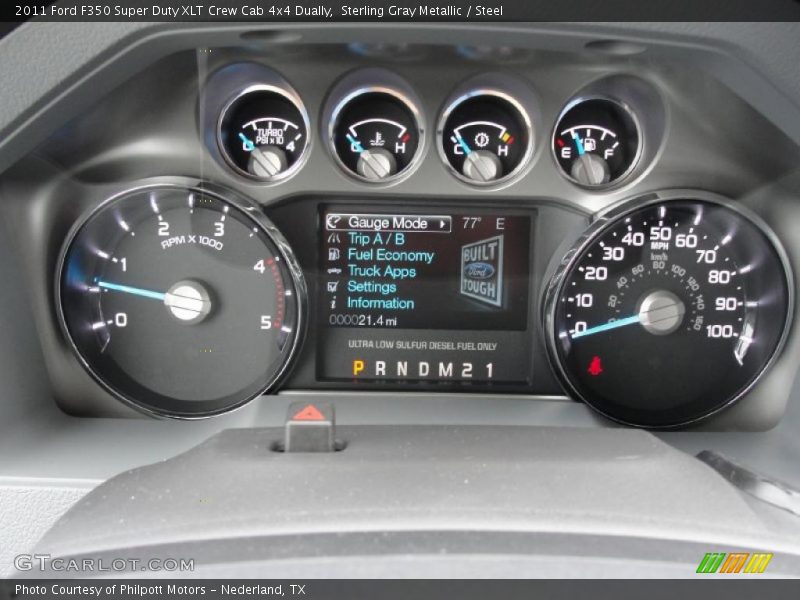 Sterling Gray Metallic / Steel 2011 Ford F350 Super Duty XLT Crew Cab 4x4 Dually