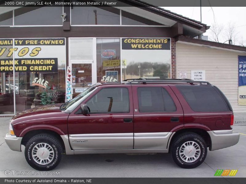 Monterey Maroon Metallic / Pewter 2000 GMC Jimmy SLE 4x4