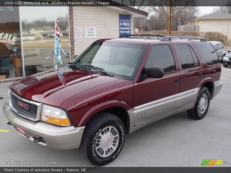 Monterey Maroon Metallic / Pewter 2000 GMC Jimmy SLE 4x4