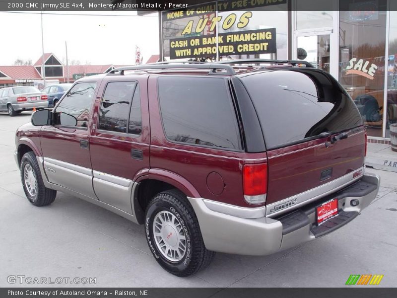 Monterey Maroon Metallic / Pewter 2000 GMC Jimmy SLE 4x4