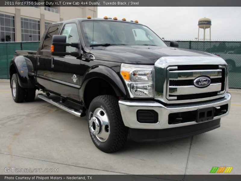 Front 3/4 View of 2011 F350 Super Duty XLT Crew Cab 4x4 Dually