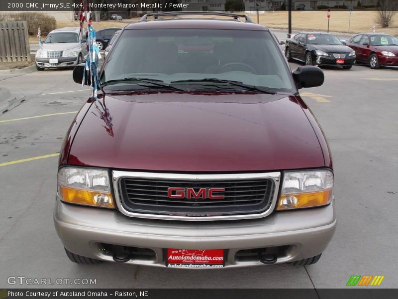 Monterey Maroon Metallic / Pewter 2000 GMC Jimmy SLE 4x4