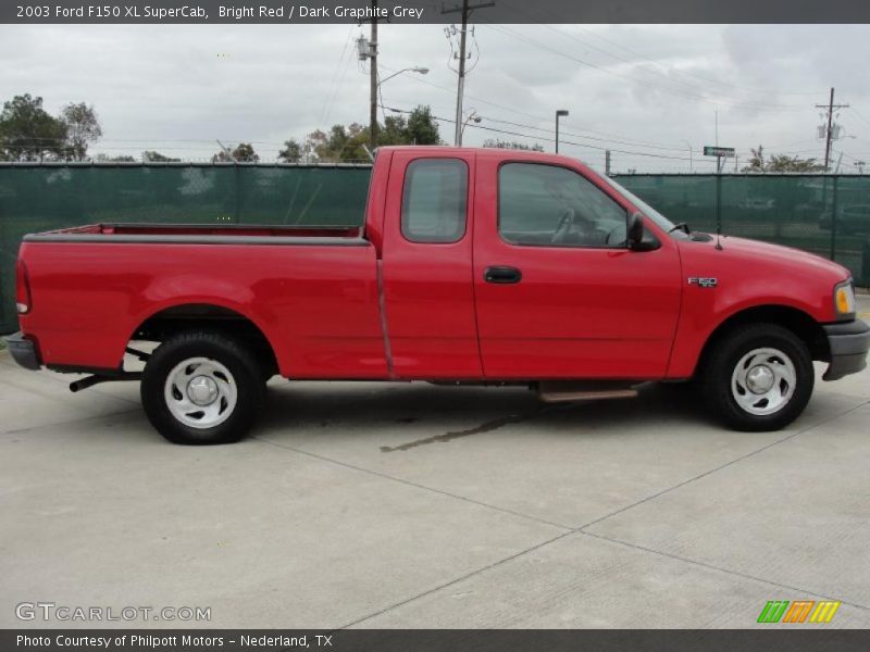 Bright Red / Dark Graphite Grey 2003 Ford F150 XL SuperCab
