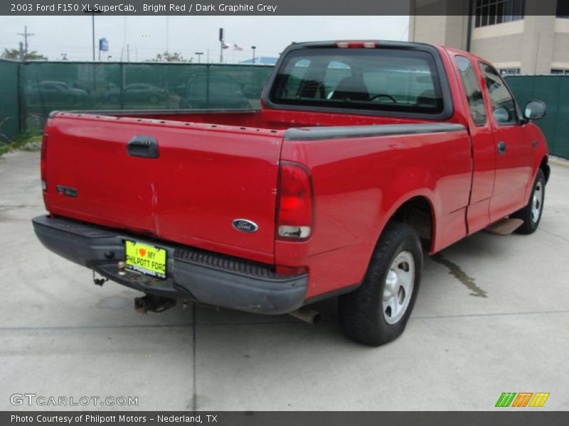 Bright Red / Dark Graphite Grey 2003 Ford F150 XL SuperCab