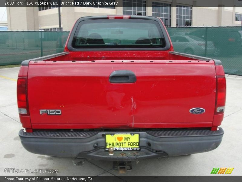 Bright Red / Dark Graphite Grey 2003 Ford F150 XL SuperCab