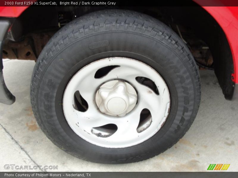 Bright Red / Dark Graphite Grey 2003 Ford F150 XL SuperCab