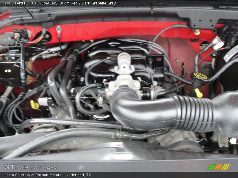 Bright Red / Dark Graphite Grey 2003 Ford F150 XL SuperCab