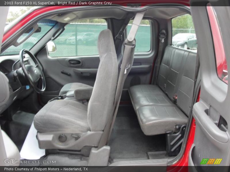 Bright Red / Dark Graphite Grey 2003 Ford F150 XL SuperCab