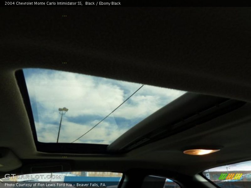 Sunroof of 2004 Monte Carlo Intimidator SS