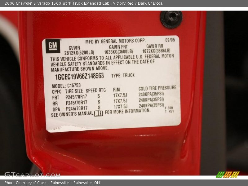 Victory Red / Dark Charcoal 2006 Chevrolet Silverado 1500 Work Truck Extended Cab