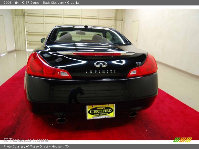 Black Obsidian / Graphite 2008 Infiniti G 37 Coupe