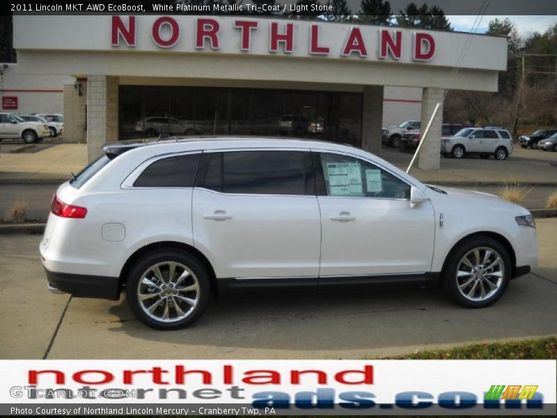 White Platinum Metallic Tri-Coat / Light Stone 2011 Lincoln MKT AWD EcoBoost