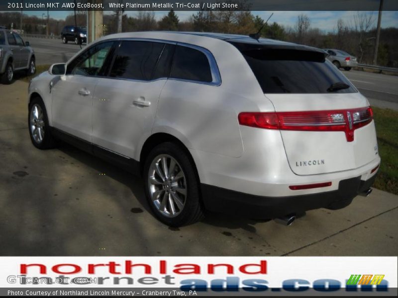 White Platinum Metallic Tri-Coat / Light Stone 2011 Lincoln MKT AWD EcoBoost