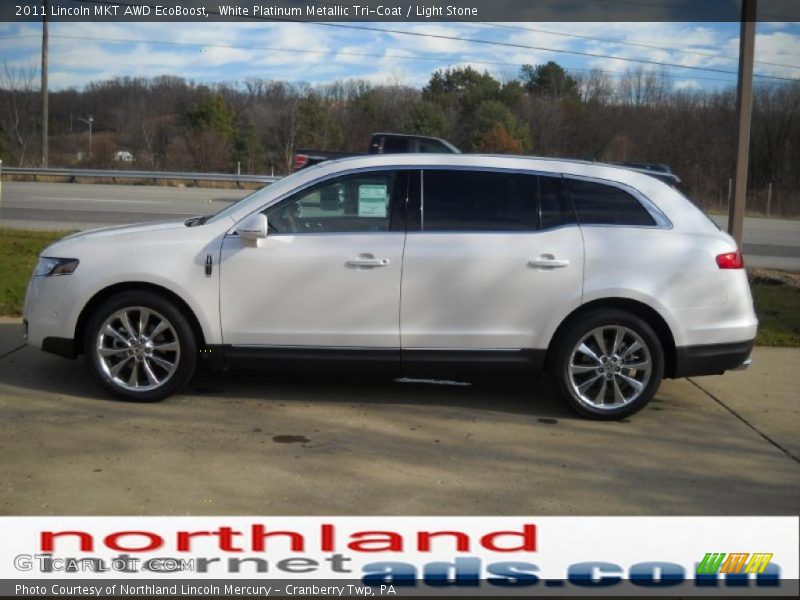 White Platinum Metallic Tri-Coat / Light Stone 2011 Lincoln MKT AWD EcoBoost