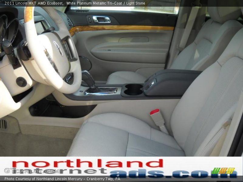 White Platinum Metallic Tri-Coat / Light Stone 2011 Lincoln MKT AWD EcoBoost