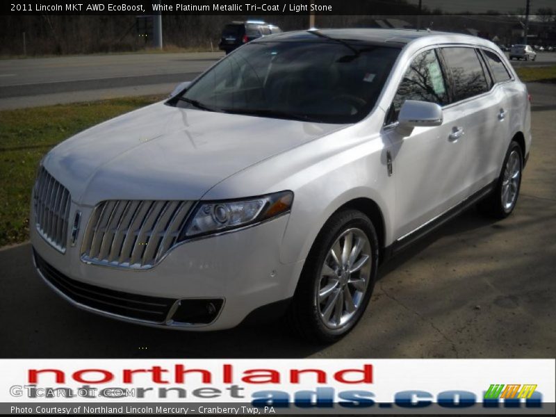 White Platinum Metallic Tri-Coat / Light Stone 2011 Lincoln MKT AWD EcoBoost