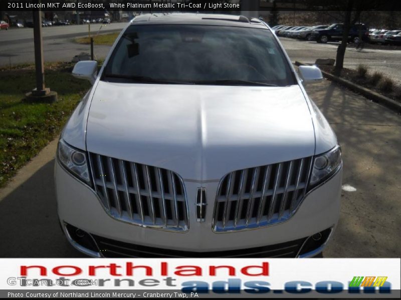 White Platinum Metallic Tri-Coat / Light Stone 2011 Lincoln MKT AWD EcoBoost