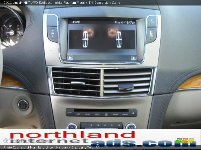 White Platinum Metallic Tri-Coat / Light Stone 2011 Lincoln MKT AWD EcoBoost