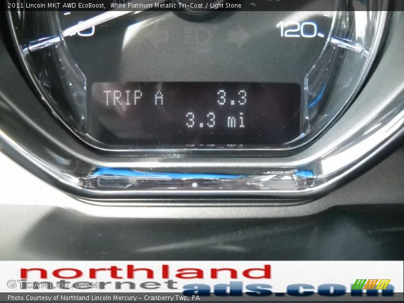 White Platinum Metallic Tri-Coat / Light Stone 2011 Lincoln MKT AWD EcoBoost