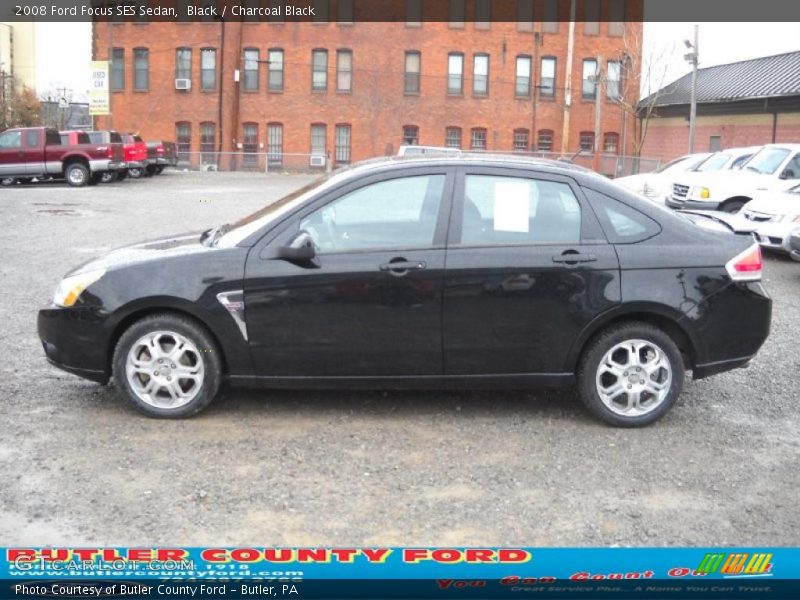 Black / Charcoal Black 2008 Ford Focus SES Sedan