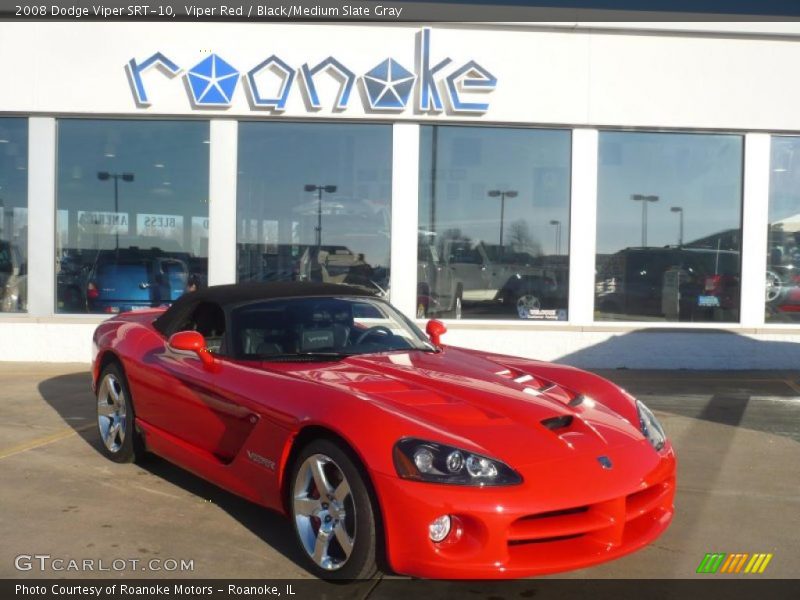Viper Red / Black/Medium Slate Gray 2008 Dodge Viper SRT-10