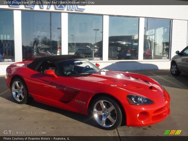 Viper Red / Black/Medium Slate Gray 2008 Dodge Viper SRT-10