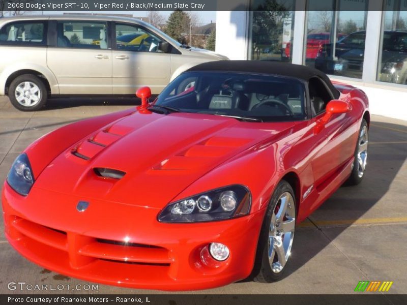Viper Red / Black/Medium Slate Gray 2008 Dodge Viper SRT-10