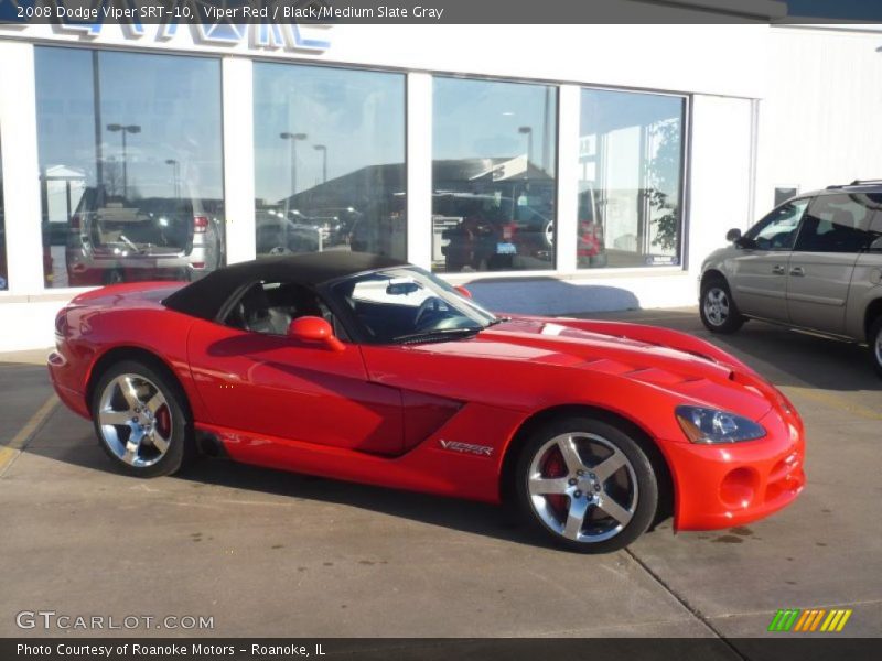 Viper Red / Black/Medium Slate Gray 2008 Dodge Viper SRT-10