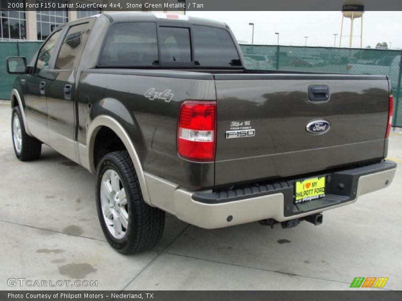 Stone Green Metallic / Tan 2008 Ford F150 Lariat SuperCrew 4x4