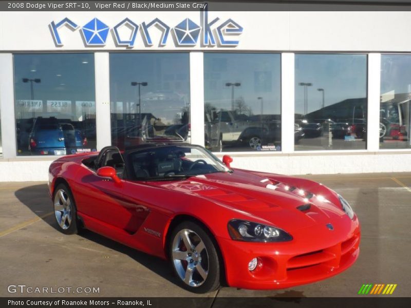 Viper Red / Black/Medium Slate Gray 2008 Dodge Viper SRT-10