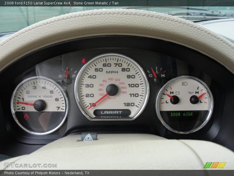 Stone Green Metallic / Tan 2008 Ford F150 Lariat SuperCrew 4x4