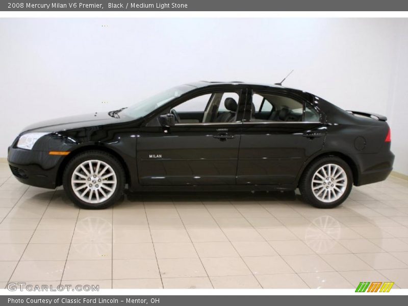 Black / Medium Light Stone 2008 Mercury Milan V6 Premier