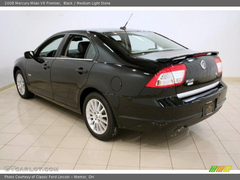 Black / Medium Light Stone 2008 Mercury Milan V6 Premier