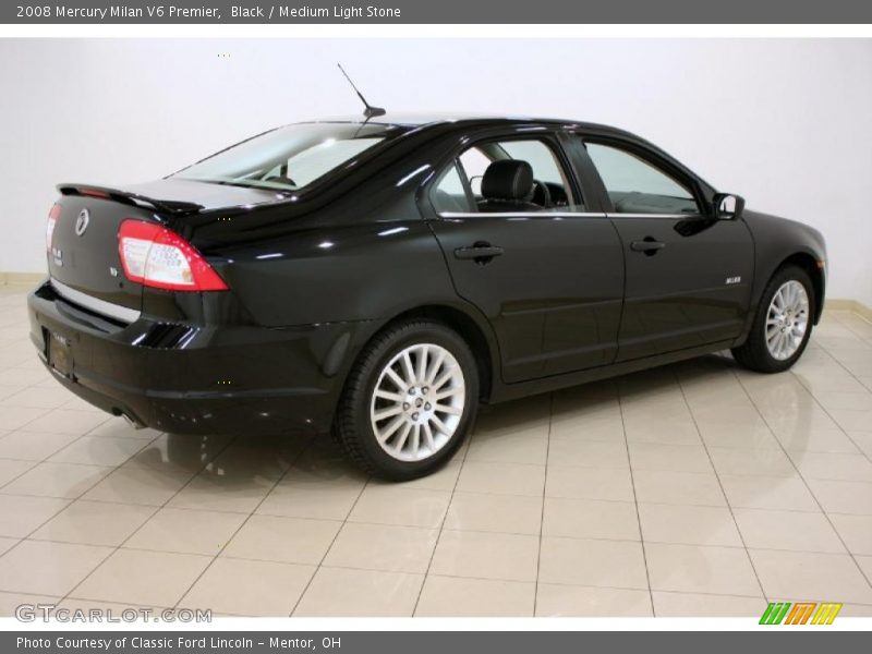 Black / Medium Light Stone 2008 Mercury Milan V6 Premier