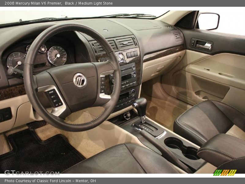 Black / Medium Light Stone 2008 Mercury Milan V6 Premier