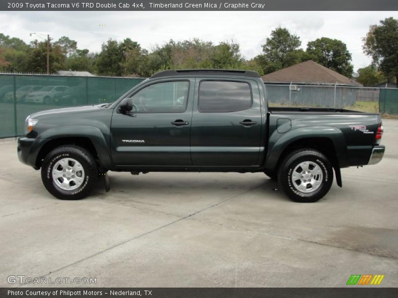 Timberland Green Mica / Graphite Gray 2009 Toyota Tacoma V6 TRD Double Cab 4x4