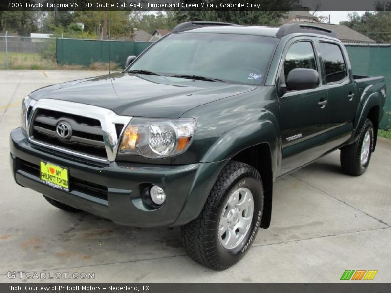 Timberland Green Mica / Graphite Gray 2009 Toyota Tacoma V6 TRD Double Cab 4x4
