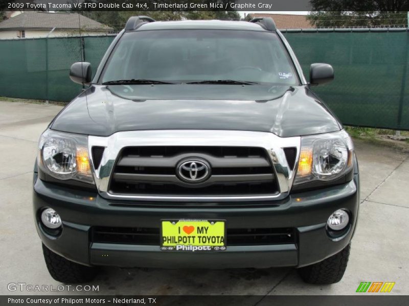 Timberland Green Mica / Graphite Gray 2009 Toyota Tacoma V6 TRD Double Cab 4x4