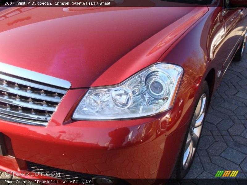 Crimson Roulette Pearl / Wheat 2007 Infiniti M 35x Sedan