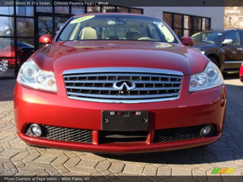 Crimson Roulette Pearl / Wheat 2007 Infiniti M 35x Sedan