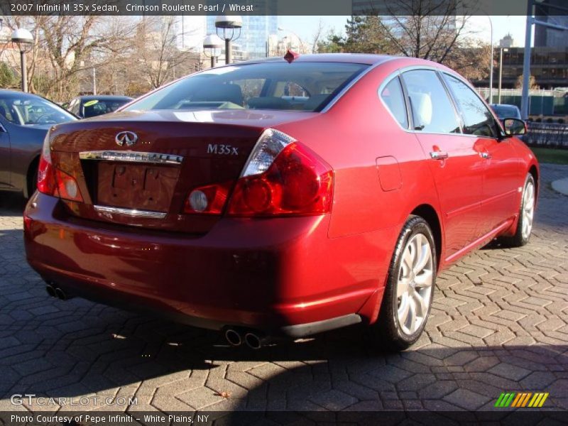 Crimson Roulette Pearl / Wheat 2007 Infiniti M 35x Sedan