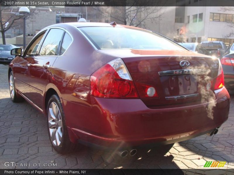 Crimson Roulette Pearl / Wheat 2007 Infiniti M 35x Sedan