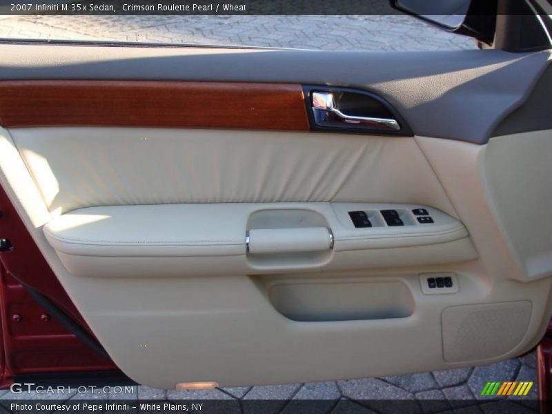 Crimson Roulette Pearl / Wheat 2007 Infiniti M 35x Sedan