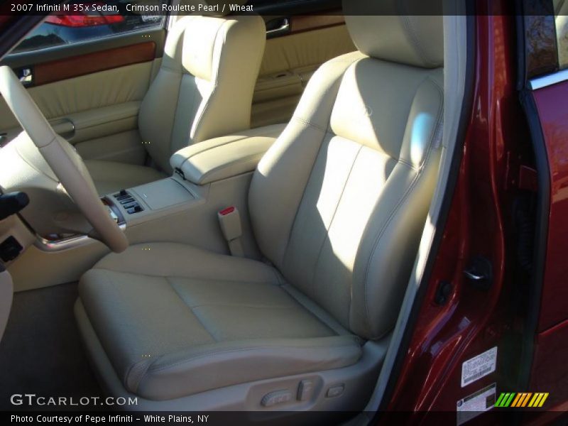 Crimson Roulette Pearl / Wheat 2007 Infiniti M 35x Sedan