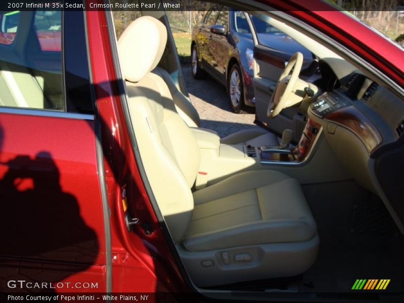Crimson Roulette Pearl / Wheat 2007 Infiniti M 35x Sedan